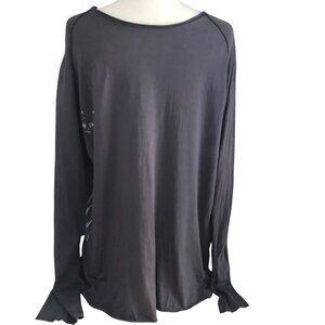 Velvetmen Lightweight Graphic T Shirt - Men's M Gray & White Doves Retail $148